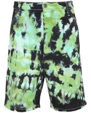 Ami Paris Bermuda Shorts With Tie Dye Pattern Unisex - Green