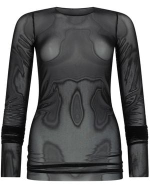 Rick Owens Solid Round Neck T-Shirt - Black