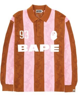 A Bathing Ape Reimagined Fit Long Sleeve Tee - Orange