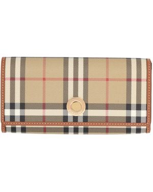 Burberry Portafoglio "Continental Check" - Natural