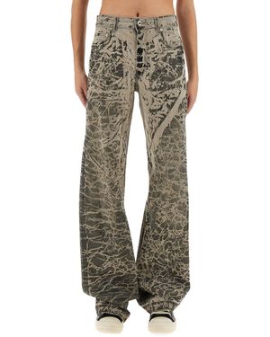 Rick Owens Drkshdw Concordians Denim Trousers - Green