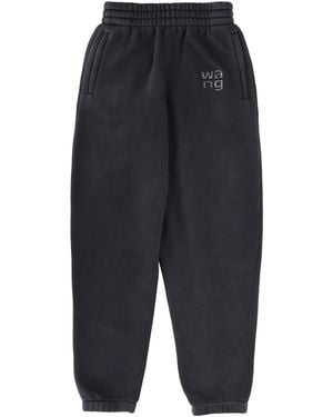 T By Alexander Wang Alexanderwang. T Crystal Hotfix Logo Sweatpant - Blue
