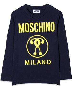 Moschino T-Shirt 'Double Question Mark' - Blu