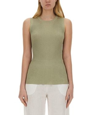 Fabiana Filippi Ribbed Sleeveless Top - Green