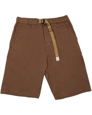 White Sand Shorts Con Cintura - Brown