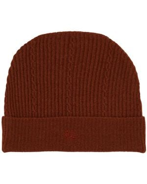 Etro Chic Logo Beanie Hat - Brown