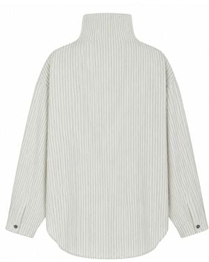 Alysi Camicia Con Collo Alto - White