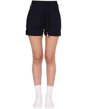 Thom Browne SHORTS RWB IN VISCOSA - Blu
