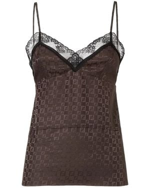 Fendi "Jacquard Ff" Top - Brown