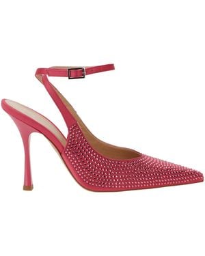 Liu Jo Pointed Toe Satin Slingback Heels - Pink