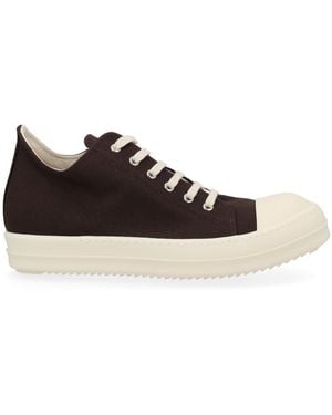 Rick Owens Trainer Basse Iin Denim - White