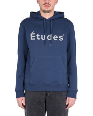 Etudes Studio Felpa Con Cappuccio - Blu