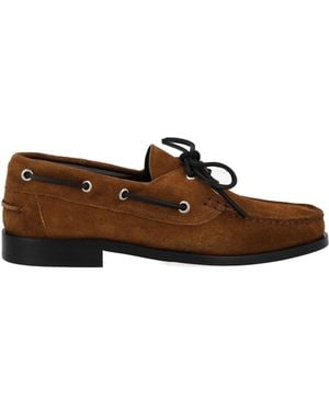 Aeyde Oscar Leather Flats - Brown