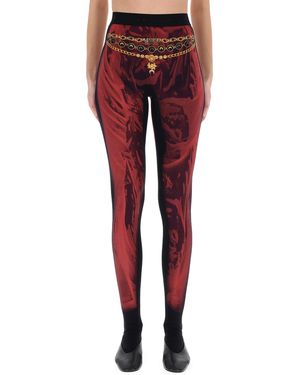 Marine Serre "Wet Nuisette" Leggings - Red