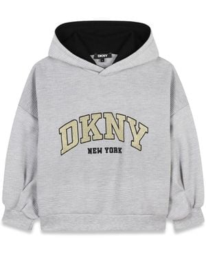 DKNY Felpa Con Cappuccio - Grigio