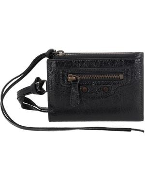 Balenciaga Portafoglio Trifold Con Tracolla "Le City" - Black