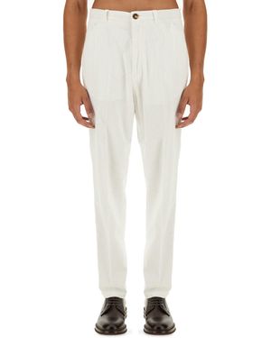 Brunello Cucinelli Pantalone Corduroy - Bianco
