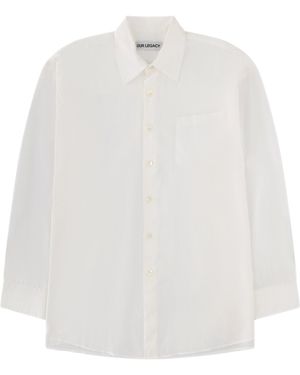 Our Legacy Borrowed Shirt Silcot Weave - White