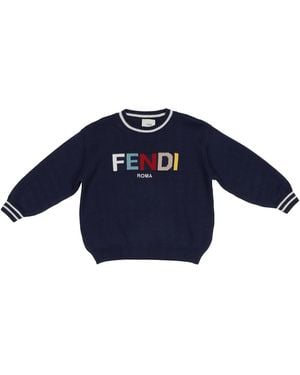 Fendi Roma Wool Jumper - Blue