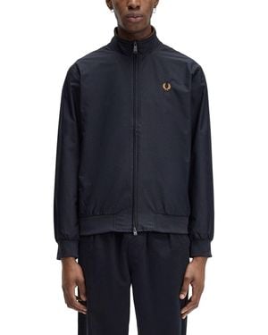 Fred Perry Jacket With Logo - Blue