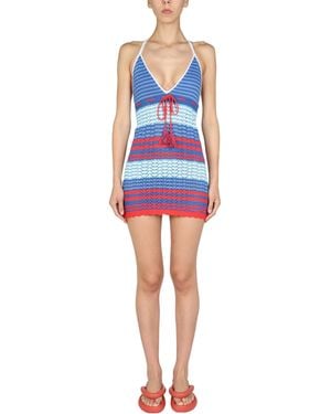 Gallo Mini Striped Dress - Red