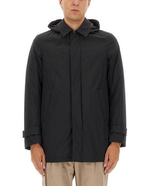 Herno Two-Layer "Windstopper" Long Parka - Black