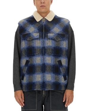 Isabel Marant Kiraneo Vest With Zipper - Blue
