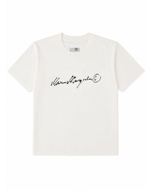 MM6 by Maison Margiela T-Shirt Con Logo - White