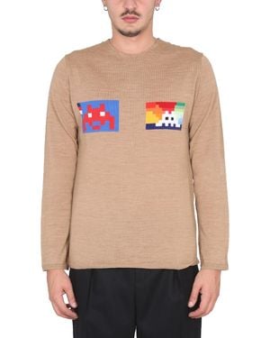 Comme des Garçons Wool Jersey Regular Fit Jumper Jumpers - Pink