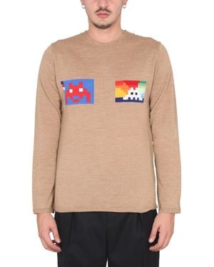 Comme des Garçons Crew Neck Jumper - Pink