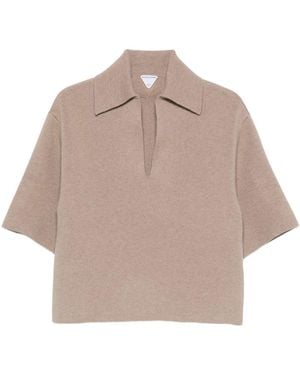 Bottega Veneta Cashmere Polo Shirt - Natural