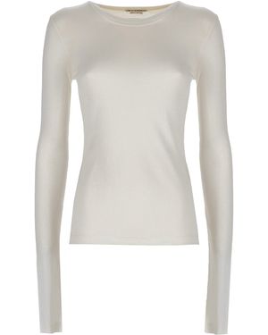 JW Anderson Solid Round Neck T-Shirt - White