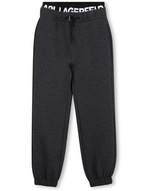 KARL LAGERFELD Jogging Trousers With Logo - Blue
