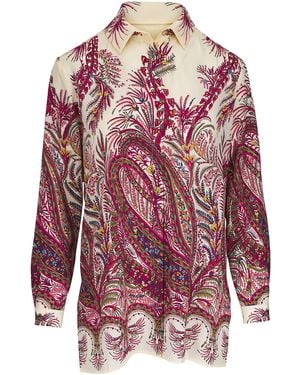 Etro Camicia Con Stampa "Paisley" - Red