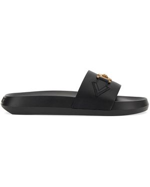 Versace Sandalo Slide - Nero