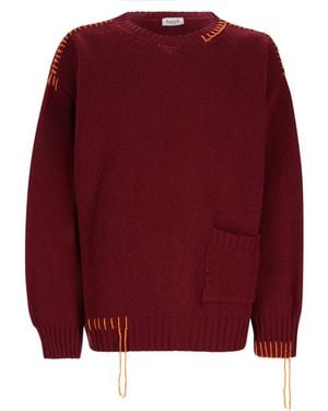 AMISH Maglia "Crew Crop" - Red
