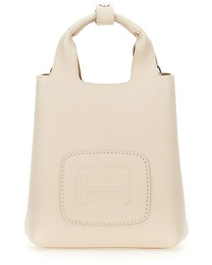 Hogan "H" Mini Shopping Bag - Natural