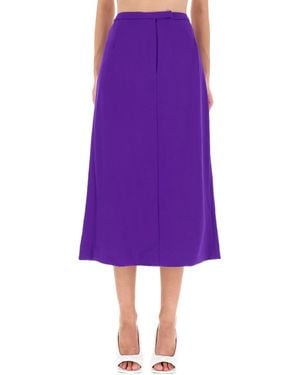 Dries Van Noten Midi Skirt "Sandora" - Purple