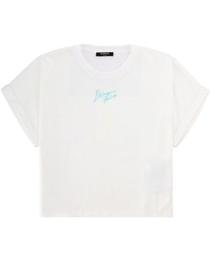 Balmain Logo Crew Neck T-Shirt - White