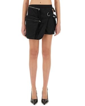 Helmut Lang Gonna Mini "Field" - Nero