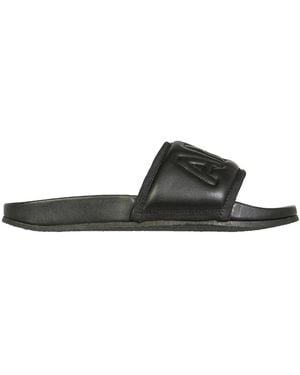 Ambush Leather Slide Sandals - Black