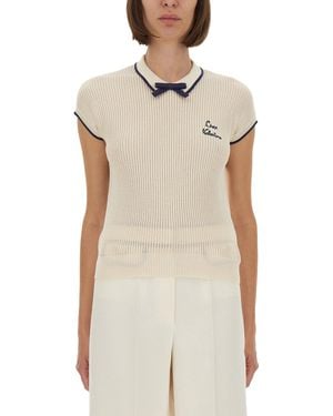 Valentino Cotton Tops - White