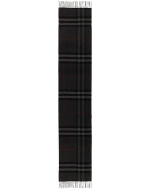 Burberry Cashmere Check Scarf - Black