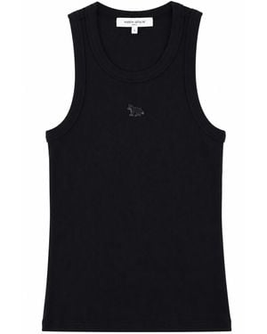 Maison Kitsuné Tank Top "Baby Fox" - Black