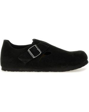 Birkenstock Suede "London" Sabot - Black