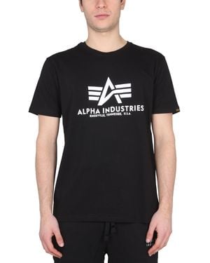 Alpha Industries T-shirt With Logo - Black