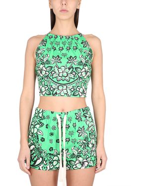 RED Valentino Carre' Bandana Top - Green