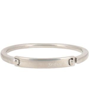 Saint Laurent Bracciale Con Logo - White