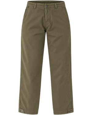 Off-White c/o Virgil Abloh Pantalone Con Logo Ricamato - Green