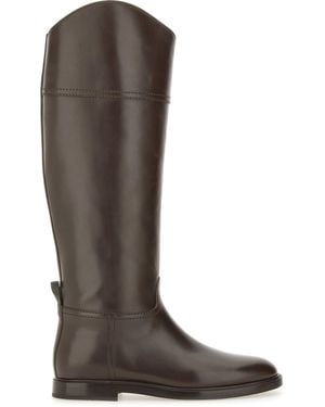 Brunello Cucinelli Leather Boot - Brown